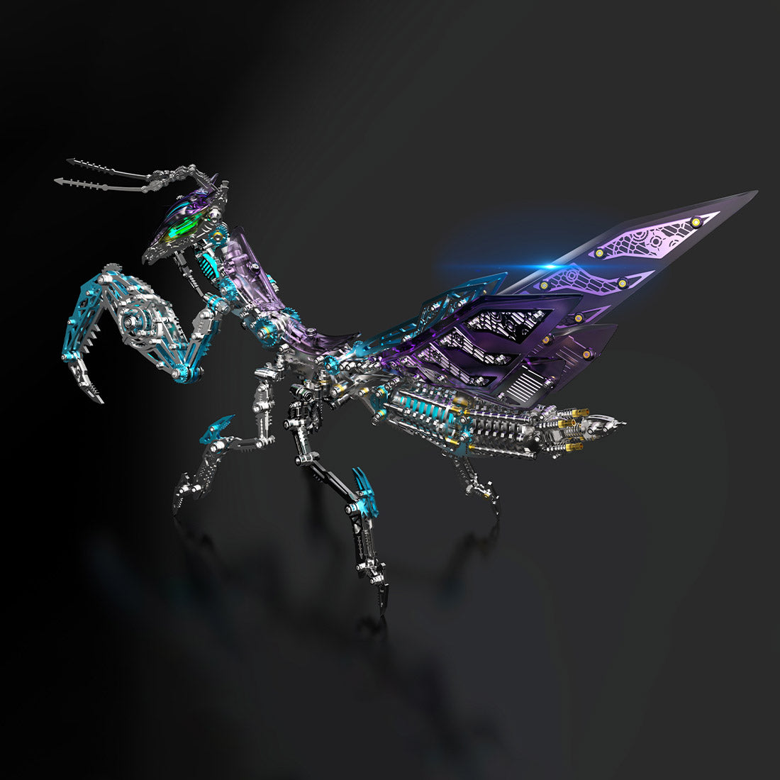 Kits de modèles d'insectes 3D en métal, mante mécanique à assembler soi-même, ornements créatifs - plus de 1 000 pièces