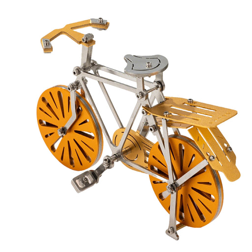 3d metal puzzle bike diy mechanical assembly model kit – stainless steel bicycle, desktop collectible craft for mechanical enthusiasts (105+pcs)