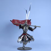 3d metal monkey king sun wukong mecha model kit, diy assembly collectible figure with cloak and staff, articulated desktop display for adults (2600+pcs)