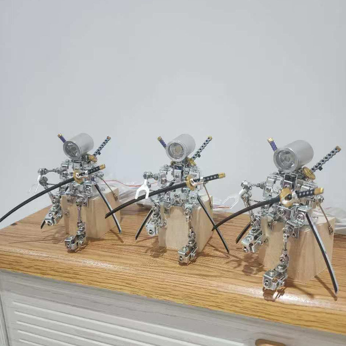 3d metal steampunk shining blade steel samurai model