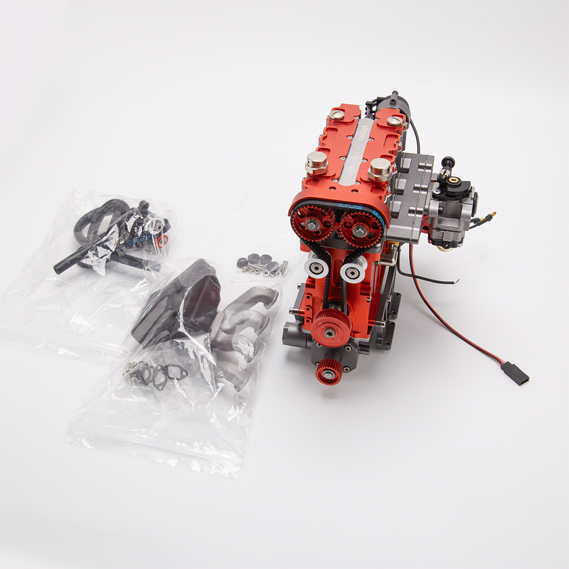 ENJOMOR GS-L4 36cc DOHC L4 Gasoline Engine with Starter Kit and Base - One Key Start - EngineDIY