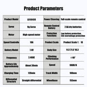 1/18 scale 2.4g 3ch 4wd tube chassis off-road rc car model with flip-up headlights