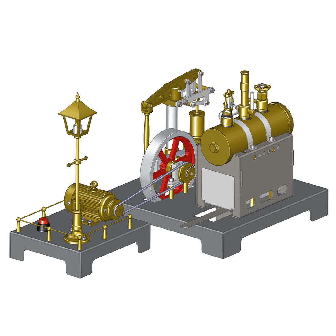 RETROL Full Metal Beam Engine Steam Engine Model Kit with Horizontal B ...