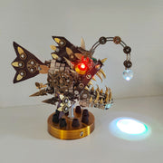 3D Metal Lantern Fish DIY Steampunk Metal Assembly Model Colorful Changing Lamp Creative Trendy Toy -700PCS