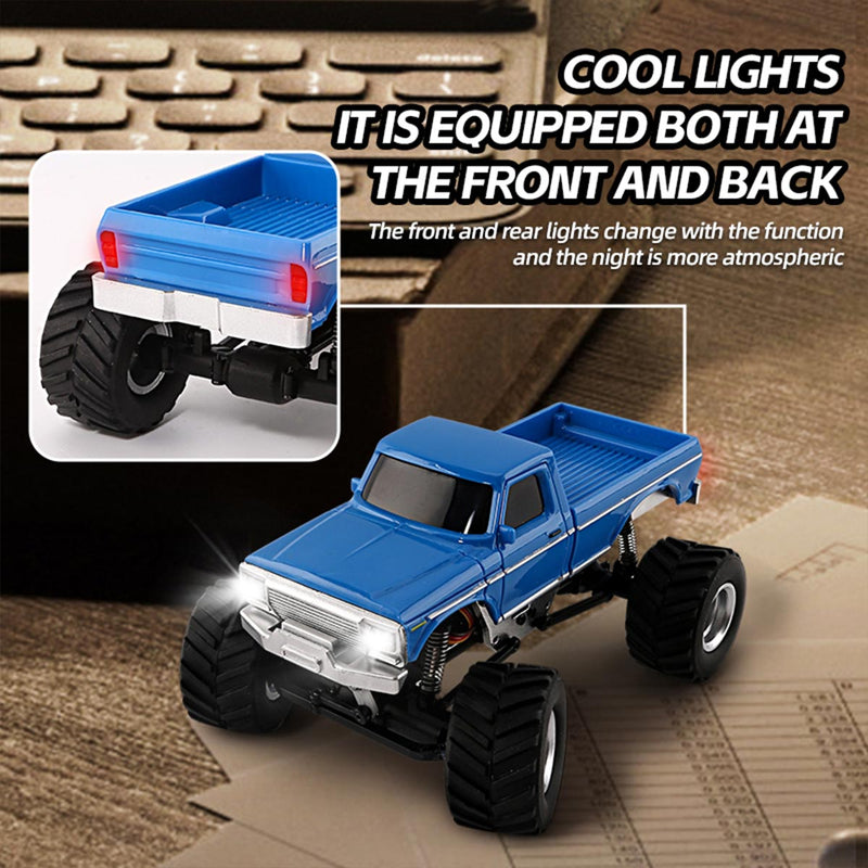 1/36 scale 2.4g 4wd proportional rc off-road car – led lights, long battery life