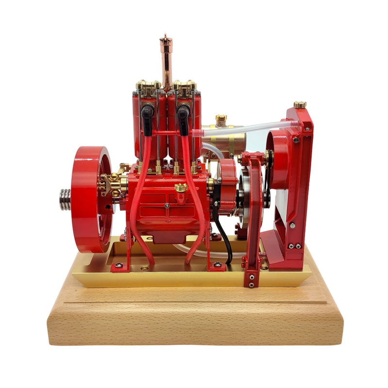 H74 5CC 2-cylinder 4 Stroke Water Cooled Gasoline Engine ICE Model Internal Combustion Engine - EngineDIY