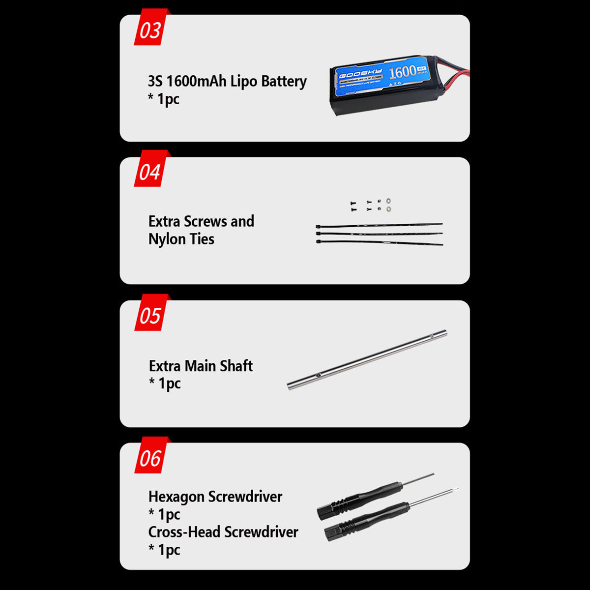 goosky e2 uh-1y 2.4g 6ch dual brushless direct drive rc rescue simulation helicopter model with lidar positioning