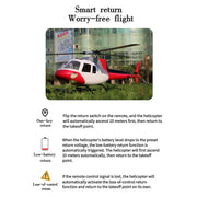 FLISHRC Eurocopter AS350 500-Class RC Helicopter 2.4G 6CH with L7 Flight Controller & 4-Mode GPS Positioning – RTF Version - EngineDIY