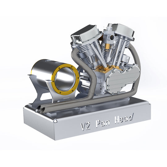 CISON FG-VT9 9cc V2 Engine V-Twin Dual Cylinder 4-Stroke Air-Cooled Gasoline Engine Motorcycle RC Engine Model - EngineDIY