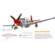 xk a280 p-51 3d/6g 2.4g 4ch brushless scale rc airplane model, 560mm wingspan epp fixed wing aircraft with quick release