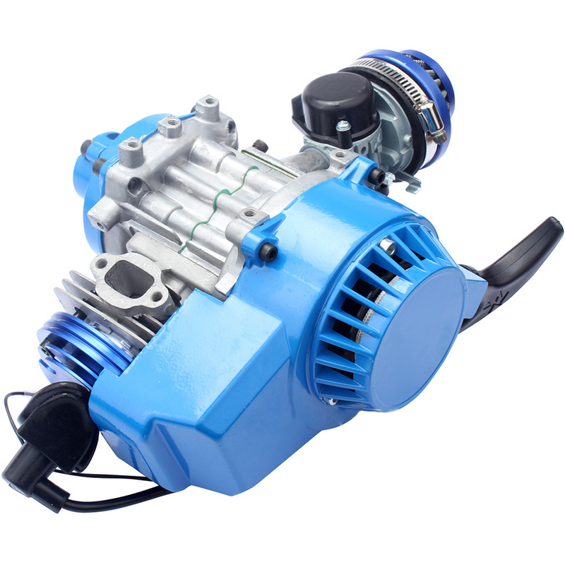 crossbike 80ccm 80CC Mini 2-Stroke CNC Single-Cylinder Pull-Start Gasolin Internal Combustione Engine for Beach Motorcycle Modification/Bicycle Assist 80CC
