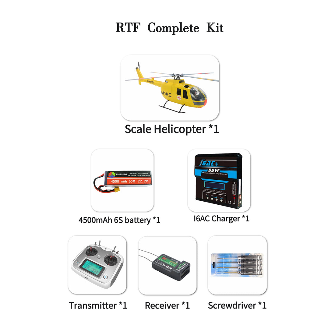  Fl500 Bo105 500-Class 2.4g 6ch Scale Rc Helicopter With L7 Flight Controller & 4-Mode Gps Positioning