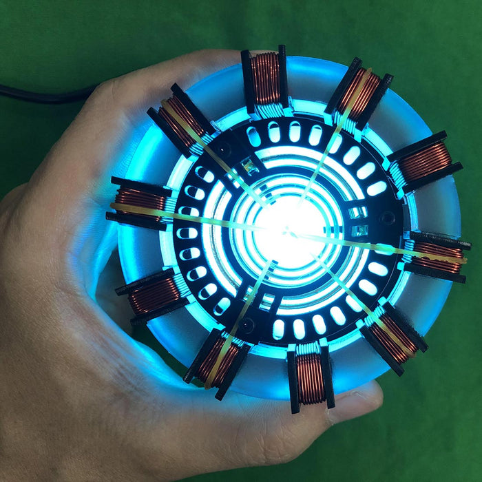 tony mk1 arc reactor model assembly kit with usb power cable & light