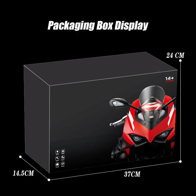 1/7 scale alloy dynamic motorcycle model v4 top edition with ignition system & smoke spray