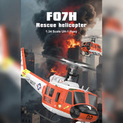 yu xiang f07h uh-1 huey rc helicopter 1/34 scale 8ch brushless flybarless gps rtf with altitude hold & one-key figure 8 flight