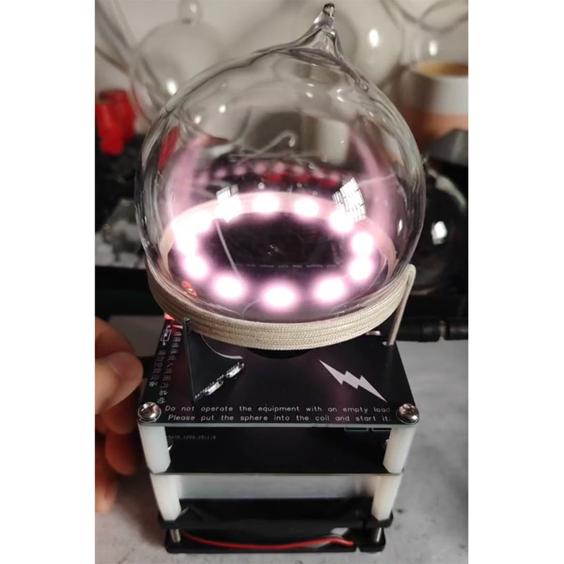 Plasma Energy Light Sphere, Magnetic Field Neon Gas Display Lamp Ring Plasma Sphere-Interactive Science Desk Toy - EngineDIY