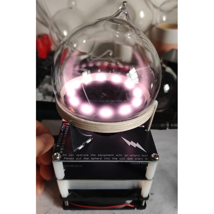 Plasma Energy Light Sphere, Magnetic Field Neon Gas Display Lamp Ring Plasma Sphere-Interactive Science Desk Toy