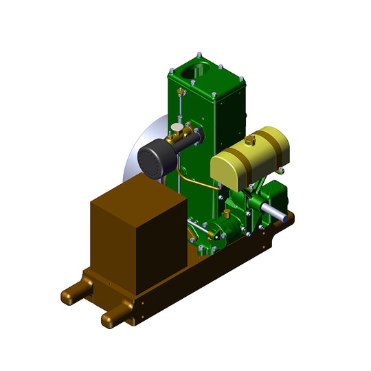 RETROL & OKMO Lister D Type Stationary Miniature Gasoline Internal Combustion Engine Model Centennial Anniversary Edition