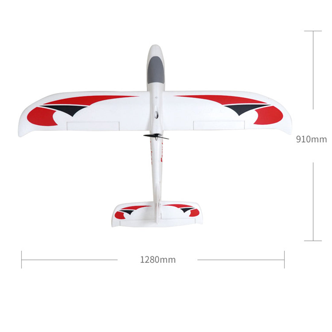 2.4g 4ch epp fixed wing rc glider, 1280mm large wingspan, jst connector, no reflex