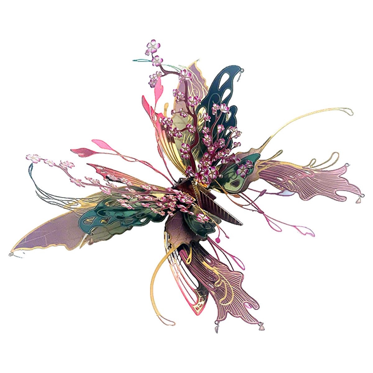 qianyudie 3d metal steampunk mechanical butterfly model kit