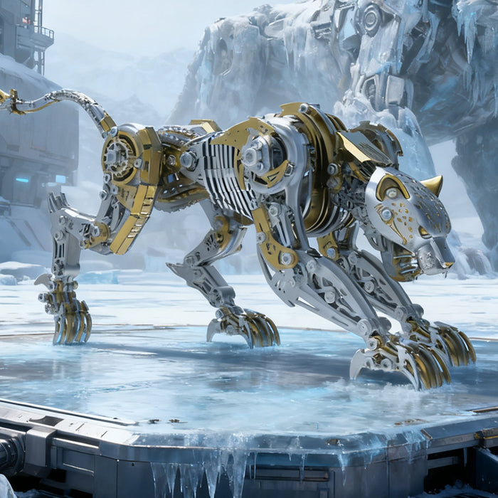 3d full-metal mechanical leopard model kit