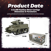 1/16 scale 2.4g u.s. mb self-propelled howitzer rc simulation tank model with sound and lights, telescoping smoke, dual-speed modes
