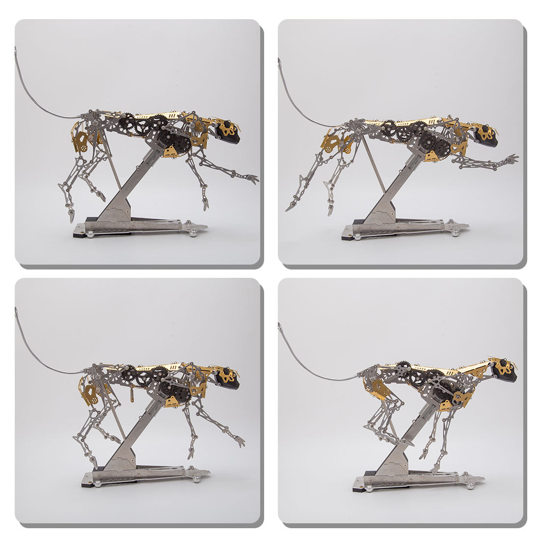 3d metal mechanical burning leopard assembly model kit