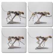 3d metal mechanical burning leopard assembly model kit