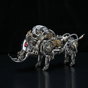 Raging Tusk 3D Metal Mechanical Boar Model Kit–DIY Steampunk Animal Assembly for Desktop Display