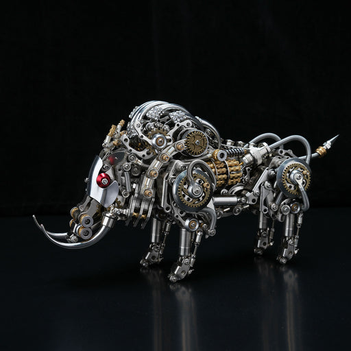 Raging Tusk 3D Metal Mechanical Boar Model Kit–DIY Steampunk Animal Assembly for Desktop Display