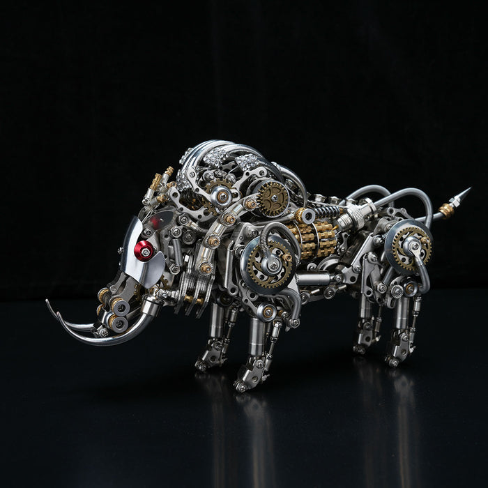 Raging Tusk 3D Metal Mechanical Boar Model Kit–DIY Steampunk Animal Assembly for Desktop Display