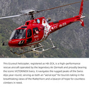 flywing as350 470 class 2.4g 6ch quik-release 3-rotor scale rc military helicopter model with ace flight controller, gps positioning & left/right-hand control (rtf version)