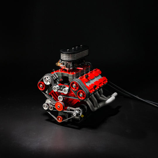 ENJOMOR V8 GS-V8 78CC DOHC Gasoline V8 Engine Model That Works with Starter Kit