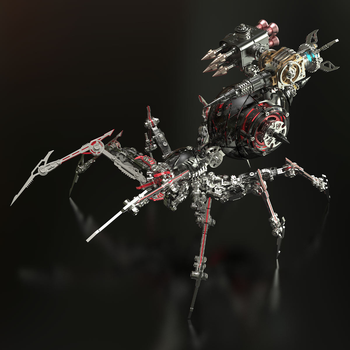 steampunk mechanical war spider 3d assembly model kit – build your own industrial arachnid artillery