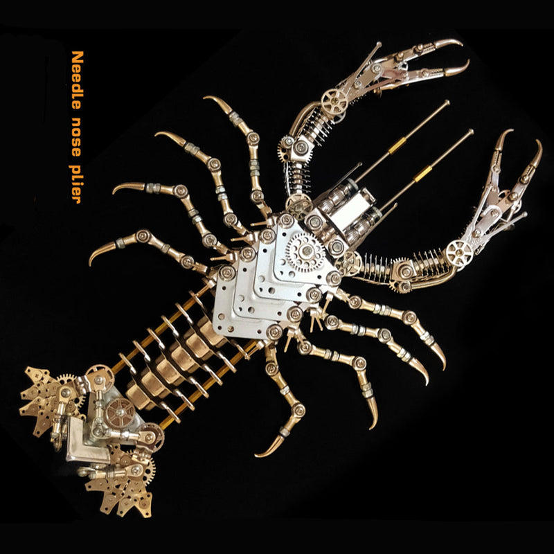 needle nose plier 3d metal mechanical lobster model kit