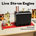 rw-bl1k mini reversible reciprocating single-cylinder live steam engine kit with boiler diy kit