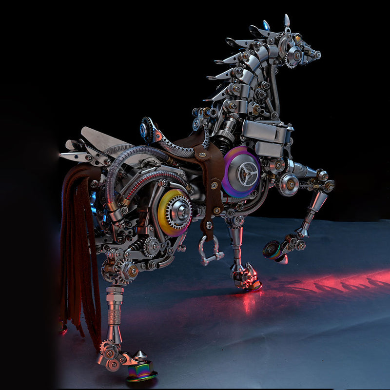 mechanical bionic horse 3d metal model kits diy 1500+pcs