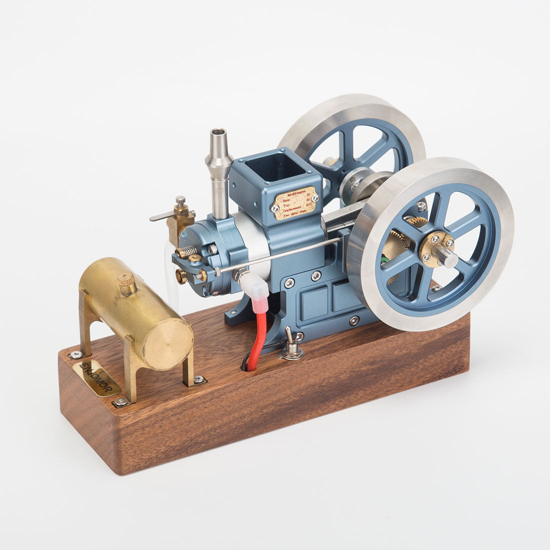Hit and Miss Engine that Works - ENJOMOR 6cc Antique 4-Stroke Gas IC Engine Green Horizontal Stationary Engine with Ignition Device and Stand