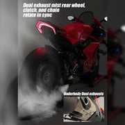 1/7 scale alloy dynamic motorcycle model v4 top edition with ignition system & smoke spray
