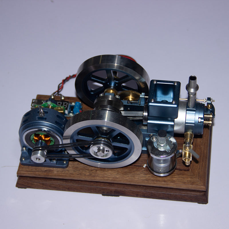ENJOMOR Antique Working 4-Stroke Internal Combustion Gas Engine Model Horizontal Stationary Engine with Evaporative Water Cooling System