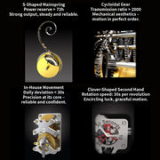 metal robot mechanical clock desktop art display