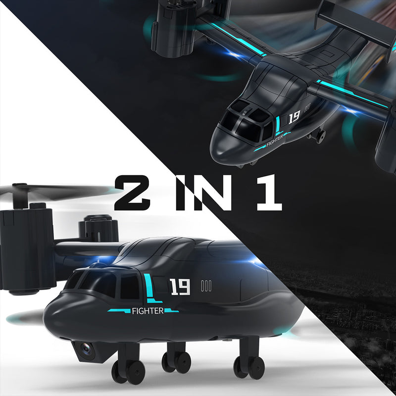 lmrc v-22 2.4g 6ch land/air dual-mode scale rc helicopter model with optical flow positioning