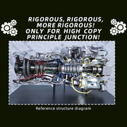 teching 1/4 scale metal simulation electric military helicopter turboshaft engine model kit