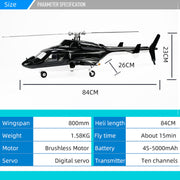 FLYWING FW450L Airwolf 450-Class RC Helicopter 2.4G RC 6CH Electric Airplane Model