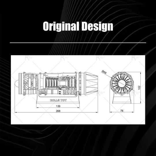 SKYMECHMAN 1/18 WS-15 Turbofan Engine Model Kit