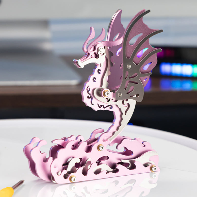 3d metal mechanical seahorse puzzle assembly model kit