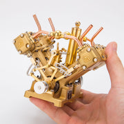 rw-V4 mini v-shape 4-cylinder reciprocating steam engine model 