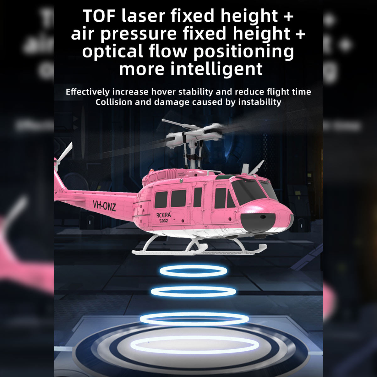 c032 1/48 scale uh-1 huey 2.4g 6ch flybarless rc hlicopter model