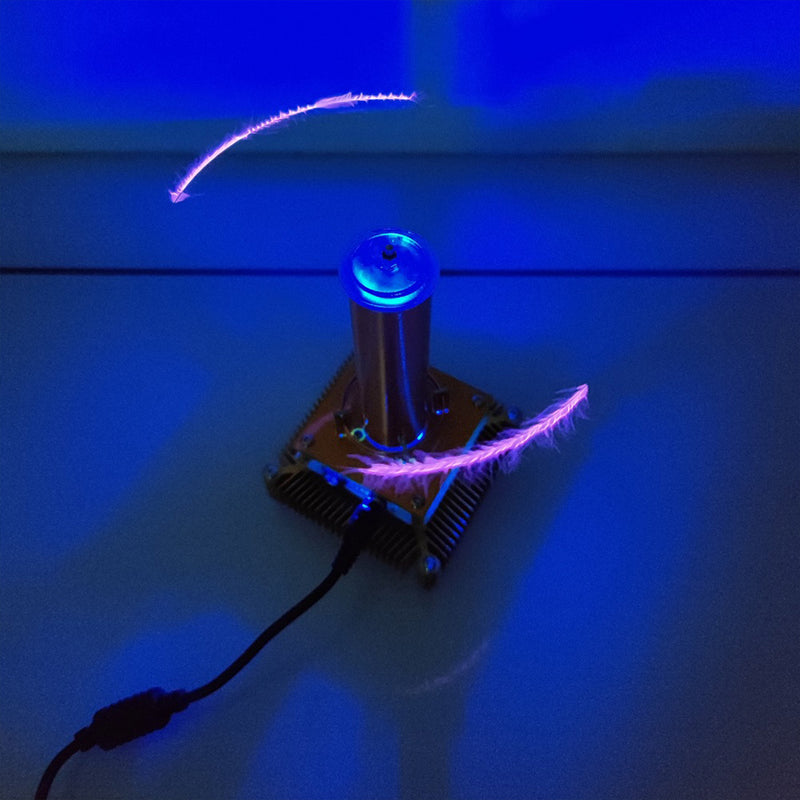 Bluetooth Singing Tesla Coil Music Speaker Plasma Loudspeaker Desktop Toy-US Plug - EngineDIY