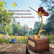 Flying Butterfly Model Kit 3D Dynamic Mechanical Crafts Kinetic Butterfly Model Kit for Kids, Teens, and Adults - EngineDIY